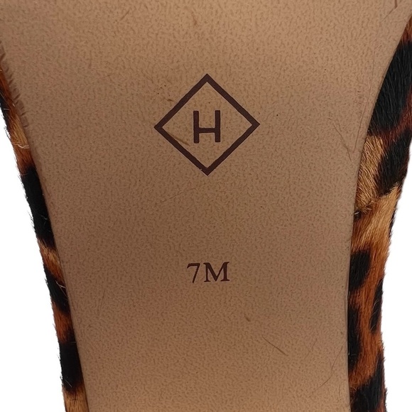 Halogen Rowen Leopard Print Calf Hair Peep Toe Booties Size 7 1/2 Women's - Picture 9 of 9